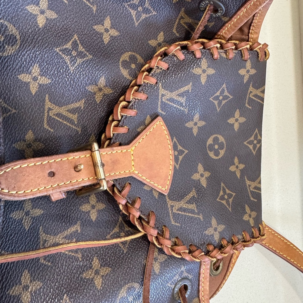 Louis Vuitton Brown and Tan backpack with Fringe by Vintage Boho Bags - Picture 2 of 12